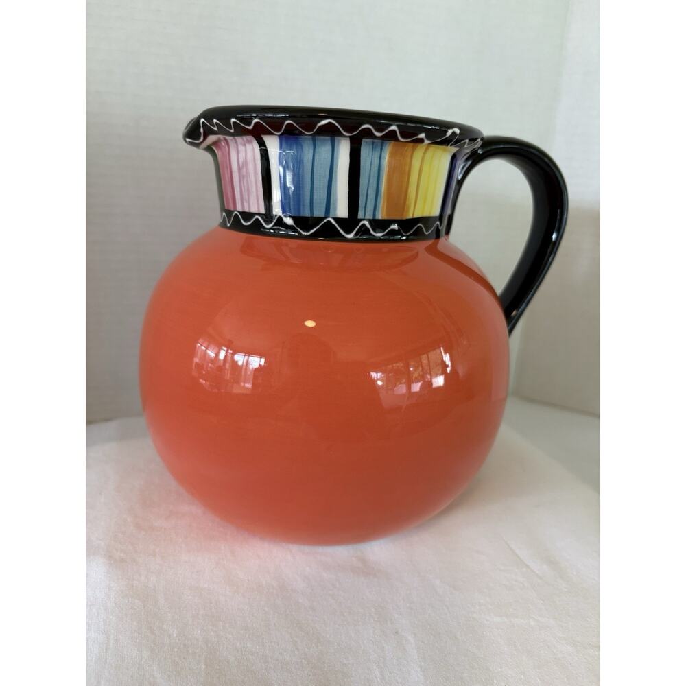 Serape Collection By Nancy Green Painted Pitcher - Picture 2 of 6